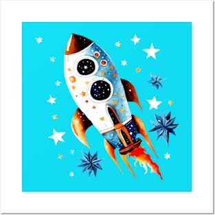 Space rocket Posters and Art